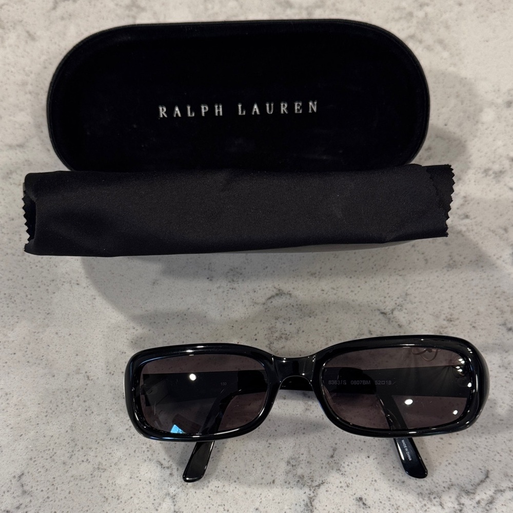 Ralph Lauren Glossy Black Sunglasses